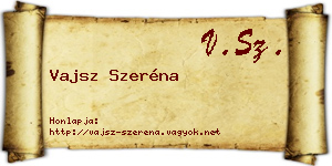 Vajsz Szeréna névjegykártya